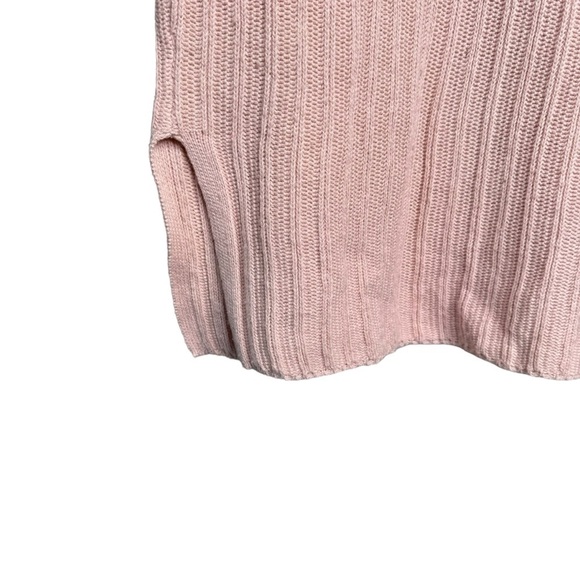Nordstrom Organic Cotton & Merino Wool Turtleneck Sweater Baby Pink S - Picture 3 of 10